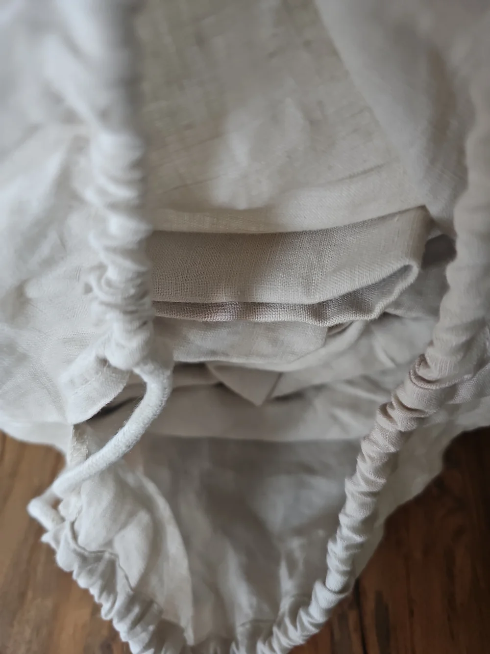 QUINCE European Linen Duvet Cover Set With Two Shams In Sand Full / Queen, New!
